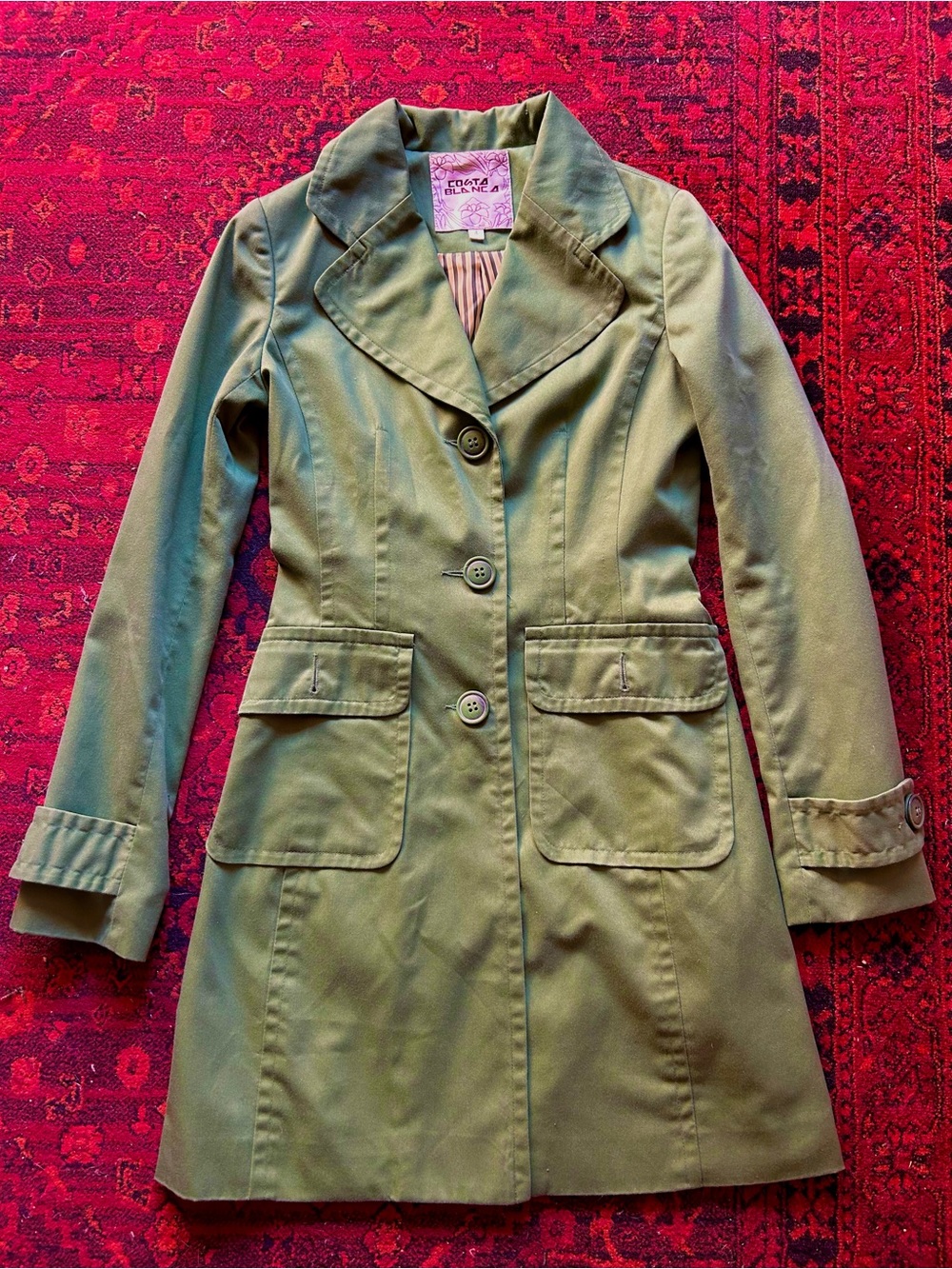 Green Trench Coat XS